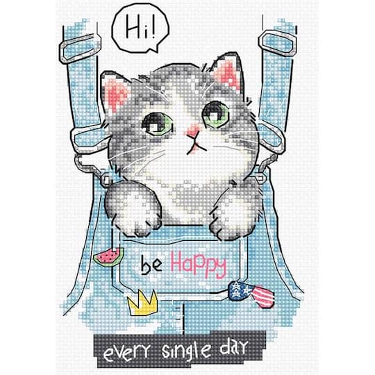 Letistitch Be Happy Counted Cross Stitch Kit